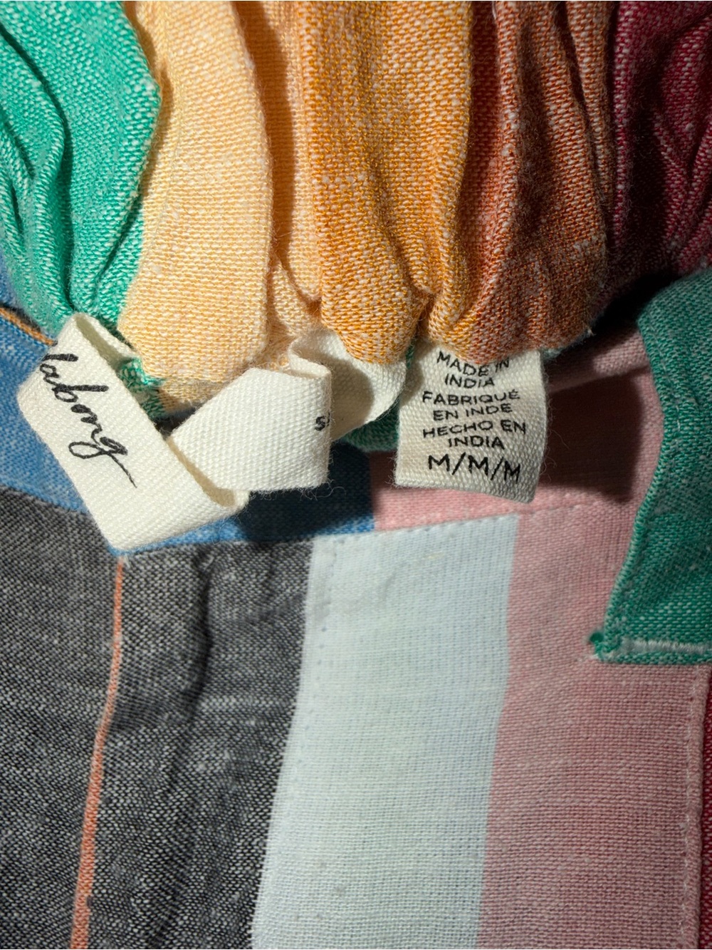 Billabong Multicolor Pastel Striped Linen Top - Picture 3 of 5